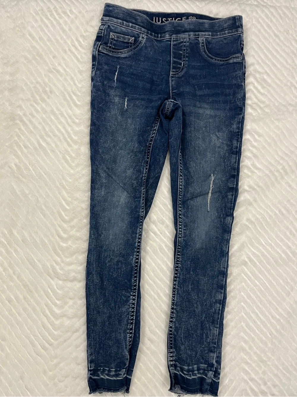 Justice Dark Wash Jeggings Skinny Jeans size 10 pull on girls